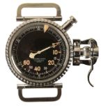A UNIVERSAL GENEVE STAINLESS STEEL BOMB TIMER