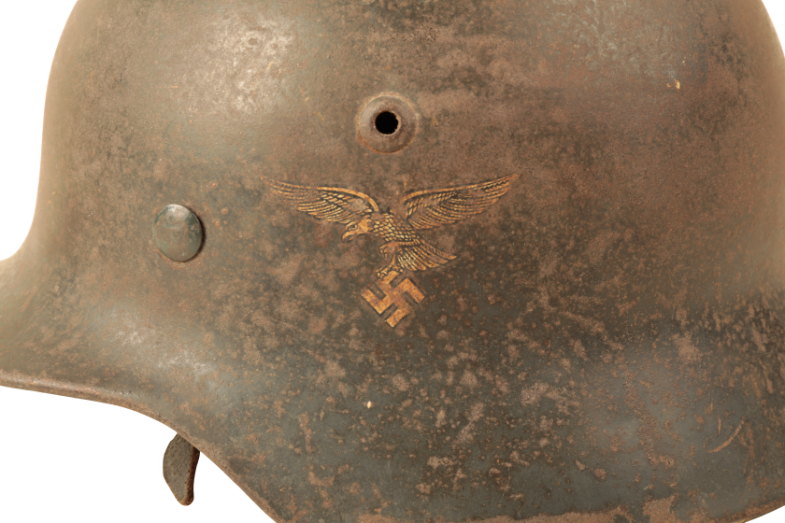 A WWII GERMAN M35 DOUBLE DECAL LUFTWAFFE HELMET - Image 6 of 6