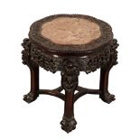 A CHINESE ROSEWOOD JARDINIERE STAND