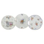A SEVRES STYLE PORCELAIN PLATE