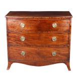 A GEORGE III MAHOGANY BOW-FRONT CHEST OF DRAWERS