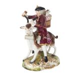 A DERBY PORCELAIN FIGURE OF 'THE WELSH TAILOR'