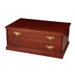 A GEORGE III STYLE COLLECTORS CHEST