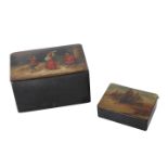 TWO RUSSIAN LACQUER BOXES