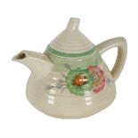 A CLARICE CLIFF LYNTON TEAPOT AND COVER