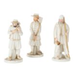 A GROUP OF THREE ROYAL WORCESTER PORCELAIN FIGURES