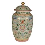 A CHINESE FAMILLE ROSE "LOTUS" VASE,