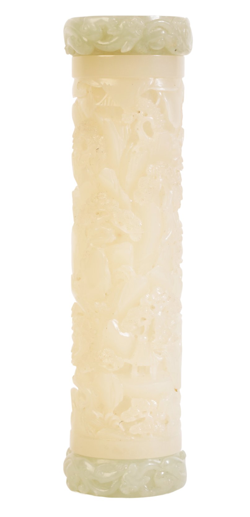 A CHINESE WHITISH CELADON JADE PARFUMERIE - Image 9 of 9