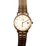 OMEGA DE VILLE: A GOLD PLATED GENTLEMAN'S WRISTWATCH