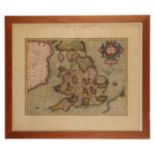 MERCATOR, GERARDUS (1512-1594), COLOURED ENGRAVING, MAP OF BRITAIN