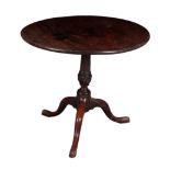 A GEORGE III MAHOGANY TRIPOD TABLE