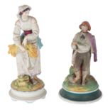 A 19TH CENTURY CHANTILLY PORCELAIN FIGURE - THE GLEANER