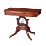 A REGENCY MAHOGANY CARD TABLE