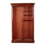 A VICTORIAN BURR-WALNUT OPEN BOOKCASE