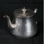 A VICTORIAN SILVER TEAPOT