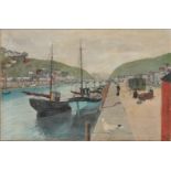 PETER ALEN ROGERS (20TH CENTURY), 'LOOE HARBOUR'