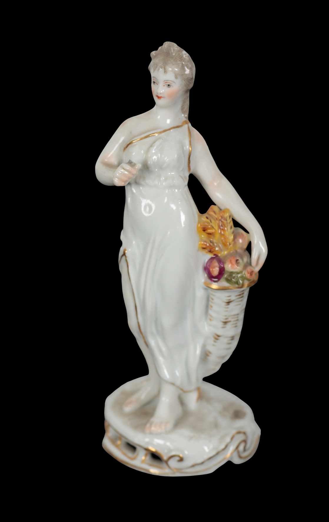 AN EARLY 20TH CENTURY SITZENDORF PORCELAIN FIGURE OF A DUKE AND DUCHESS - Image 7 of 9