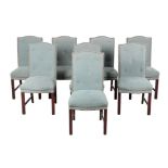 A SET OF EIGHT GEORGE III STYLE MAHOGANY DINING CHAIRS