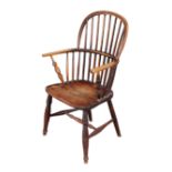 AN ASH LINCOLNSHIRE TYPE WINDSOR CHAIR