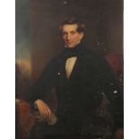 A LARGE 19TH CENTURY PORTRAIT OF A GENTLEMAN