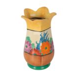 CLARICE CLIFF 'BIZARRE', A GAYDAY PATTERN VASE