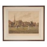 F.G. STEVENSON AFTER F.P. BARRAUD (1824-1901), 'REPTON SCHOOL FROM THE CRICKET GROUND'