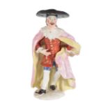 AN 18TH CENTURY PORCELAIN FIGURE - DOTTORE BOLOARDO