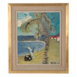 20TH CENTURY SWEDISH SCHOOL, TROPICAL COASTAL SCENE