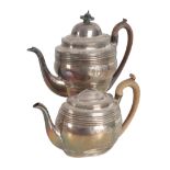 A GEORGE III SILVER COFFEE POT BY CRISPIN FULLER