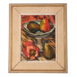 20TH CENTURY SCHOOL, 'STILL LIFE WITH PEPPERS & PEARS'