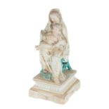 AN 18TH CENTURY DUESBURY & CO DERBY PORCELAIN FIGURE - MADONNA & CHILD