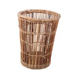 A WICKER CANE BASKET