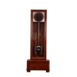 AN ART DECO WALNUT ODEON STLYE LONGCASE CLOCK