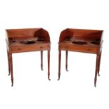 A PAIR OF REGENCY MAHOGANY WASHSTANDS, POSSIBLY BY GILLOWS