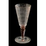 A BOHEMIAN GLASS GOBLET