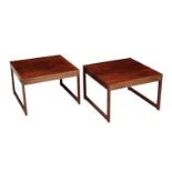 ARCHIE SHINE DESIGN FOR HEAL FURNITURE: A PAIR OF ROSEWOOD LOW OCCASIONAL OR COFFEE TABLES