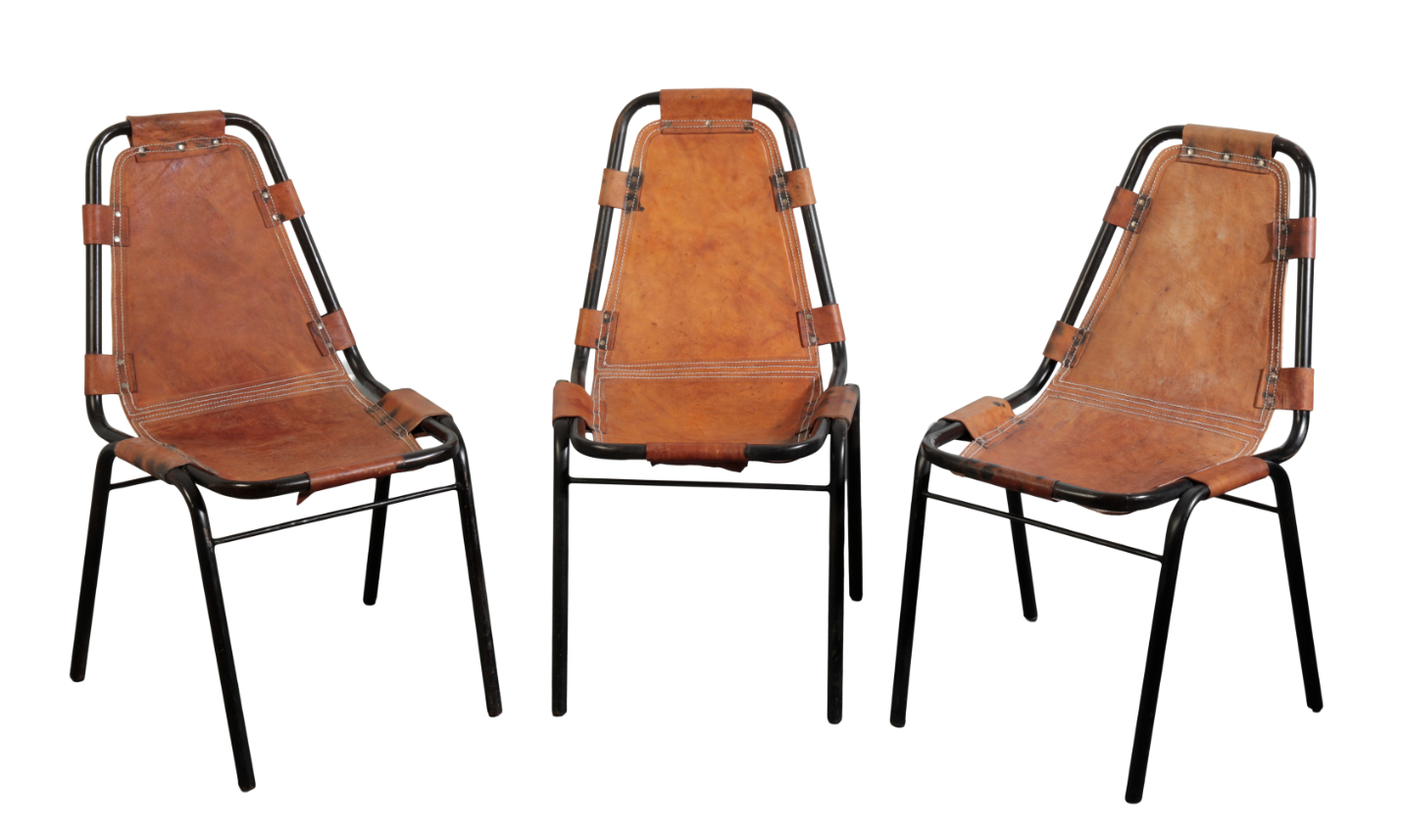 A SET OF FIVE 'LES ARCS' CHAIRS - Image 2 of 5