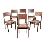 PIERRE JEANNERET (1896-1967) FOR CHANDIGARH: A SET OF SIX TEAK CHAIRS PJ-010512T