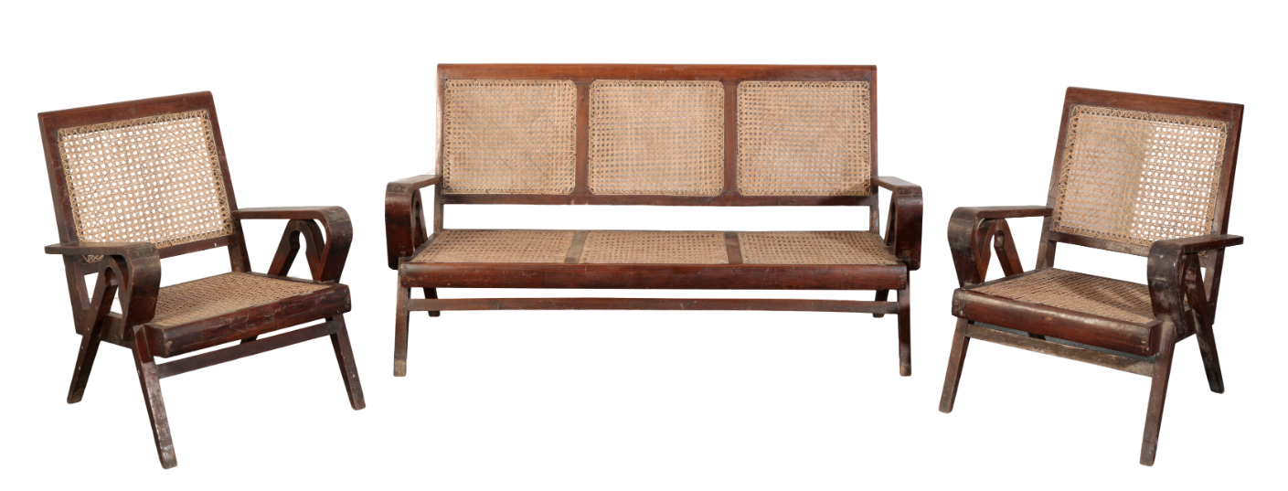 PIERRE JEANNERET (1896-1967) FOR CHANDIGARH: A SUITE OF TEAK LOUNGE FURNITURE PJ-010705