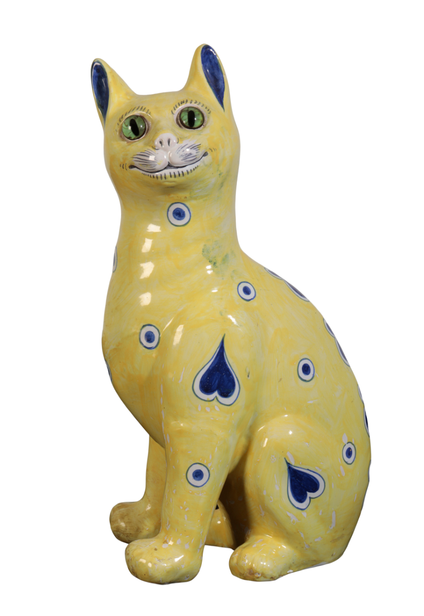A GALLE FAIENCE CAT