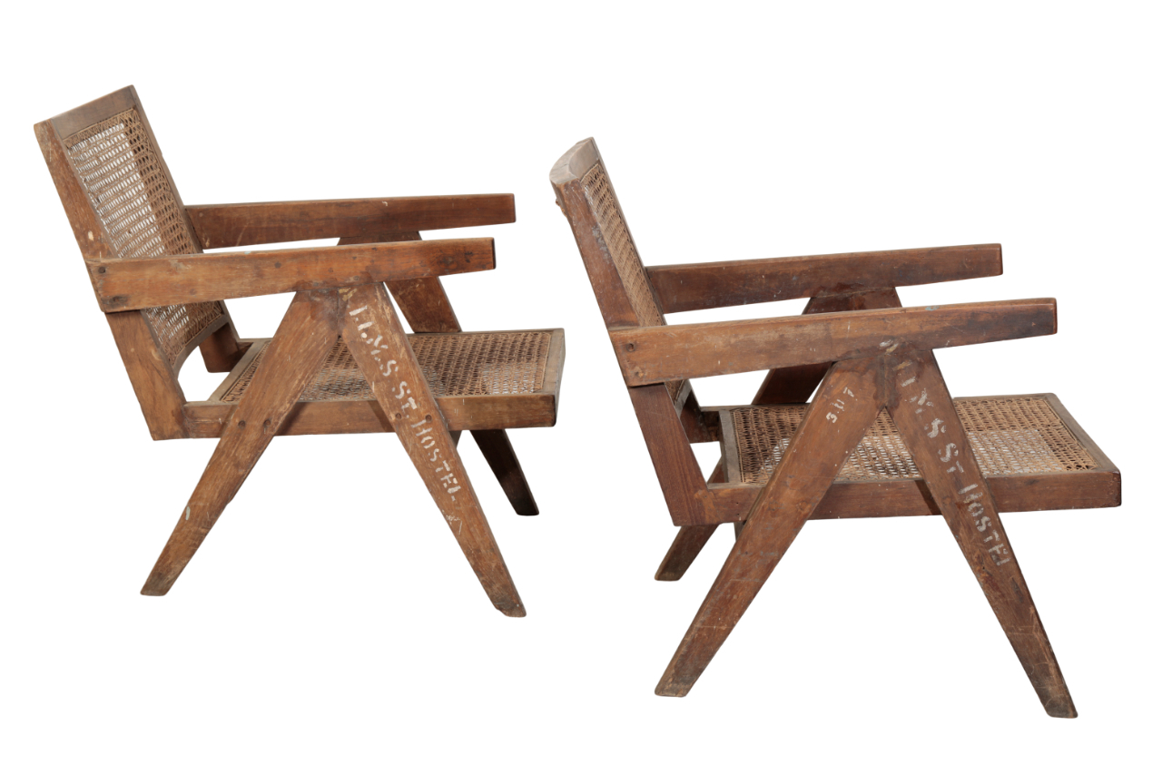 PIERRE JEANNERET (1896-1967) FOR CHANDIGARH: A PAIR OF TEAK ARMCHAIRS PJ-010104T - Image 2 of 8