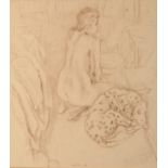 *ROBERT SARGENT AUSTIN (1895-1973) 'Nude with Ling the dalmatian, Lingard House, Chiswick'