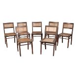PIERRE JEANNERET (1896-1967) FOR CHANDIGARH: A SET OF EIGHT TEAK CHAIRS PJ-010501