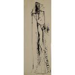 *SVEN BERLIN (1911-1999) Full length drawing of a woman