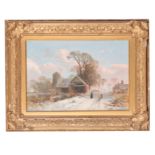 W.E. JONES (19TH CENTURY), WINTER VILLAGE LANDSCAPE