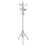 A GREEN-PAINTED CAST-IRON COAT STAND