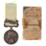 BOXED CRIMEA MEDAL TO T FRY 55TH REGT