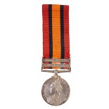 QUEENS SOUTH AFRICA MEDAL TO 9262 PTE C GILBY CLDSTM GDS / DIED BLOEMFONTEIN 16TH APRIL 1900