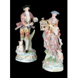 A PAIR OF 19TH CENTURY SAMSON FIGURES - 'THE BIRDCAGE'