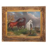 LATE 19TH / EARLY 20TH CENTURY ENGLISH SCHOOL, HORSES IN PASTURE